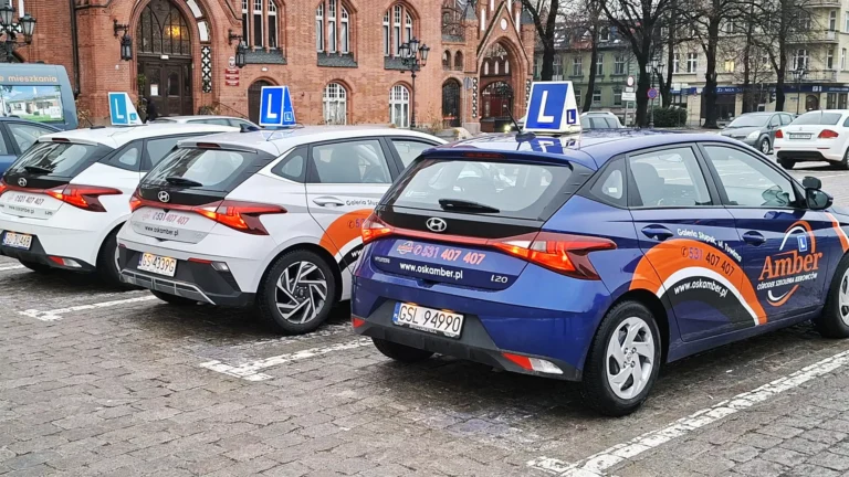 Pojazdy do nauki jazdy w szkole nauki jazdy OSK AMBER w Słupsku