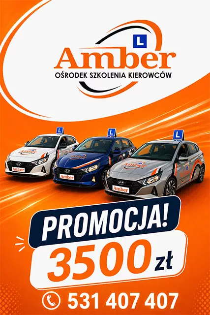 Promocja prawo jazdy! Kurs już za 3500 zł - OSK Amber Słupsk