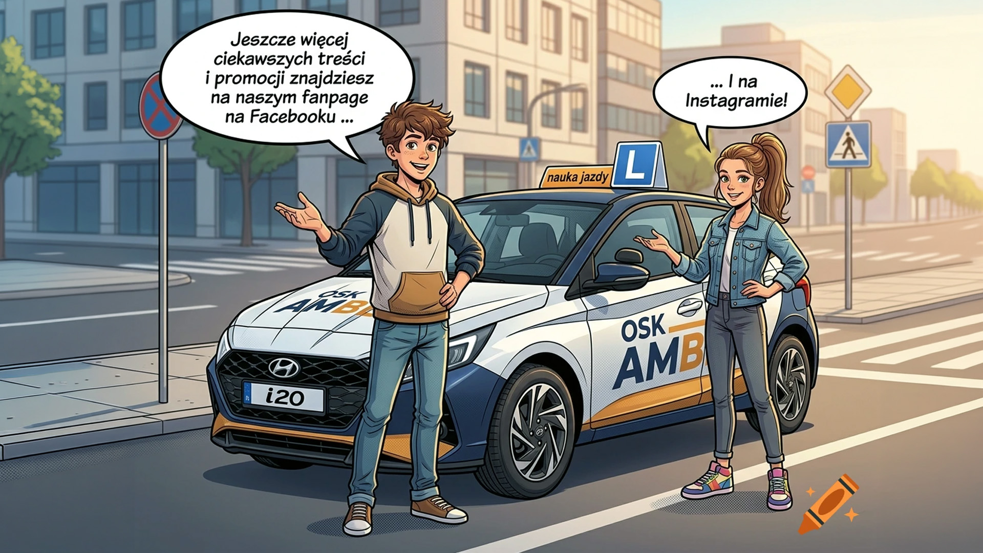 Zajrzyj na profile OSK AMBER w mediach społecznościowych a znajdziesz więcej ciekawych informacji oraz promocji