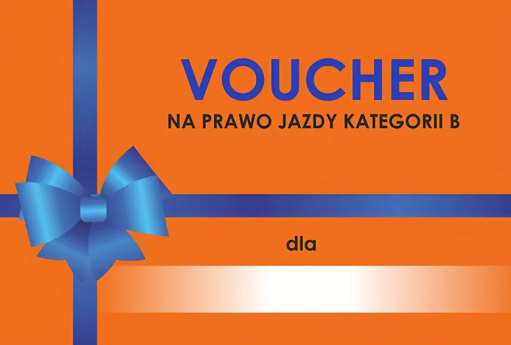 Możesz zamówić Vocher na kurs na prawo jazdy kategorii B, dla bliskich lub znajomych.